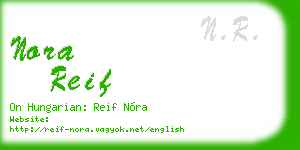 nora reif business card