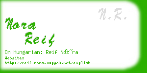 nora reif business card